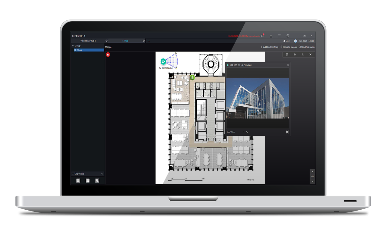 Controllo telecamera IP da browser